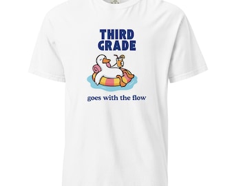 Third Grade Teacher T-Shirt, Relaxed Fit, 100% Cotton, Garment-Dyed