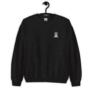 Embroidered Western Ghost Crewneck, Western Halloween Crewneck, Embroidered Sweatshirt.