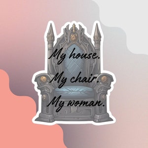 Fourth Wing Iron Flame Sticker, Throne Sticker, Xaden and Violet