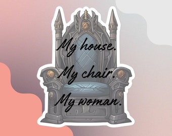 Fourth Wing Iron Flame Sticker, Throne Sticker, Xaden and Violet