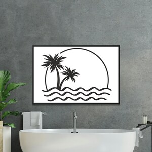 Palm Trees Wave Svg Palm Tree Svg Palm Tree Clipart - Etsy