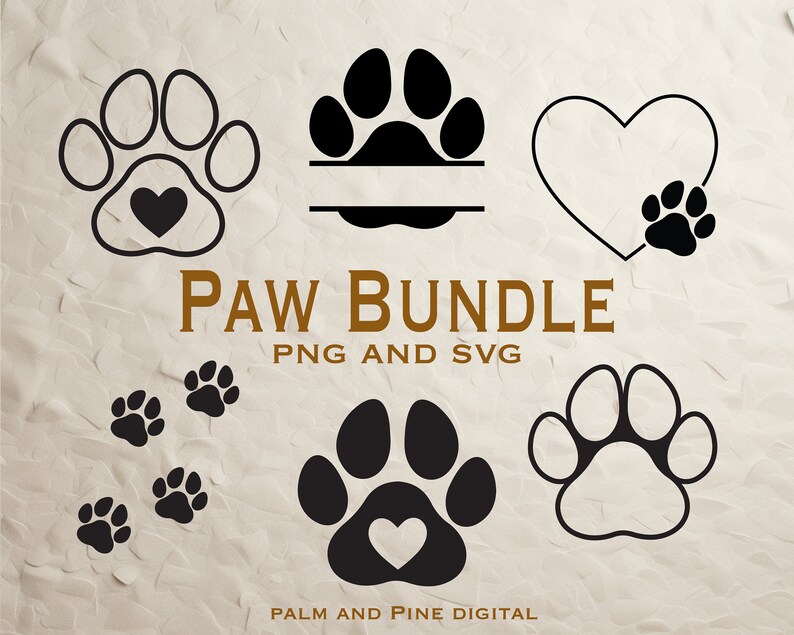 Paw SVG Bundle Paw Print Svg PNG Paw Clipart Dog Paw - Etsy Canada