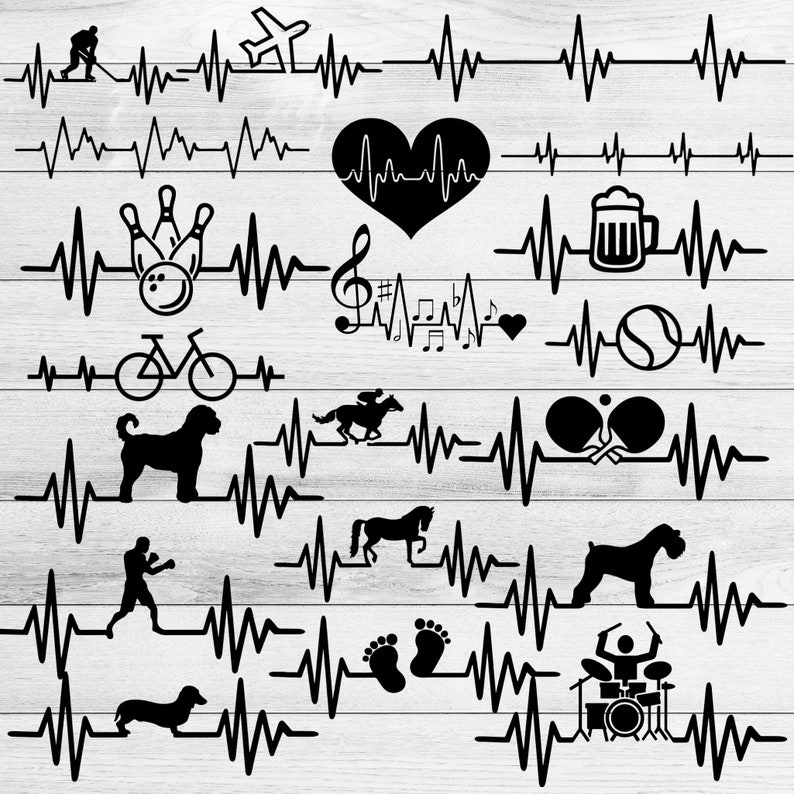 Stethoscope Svg EKG Bundle 140 Sublimation and Embroidery Etsy