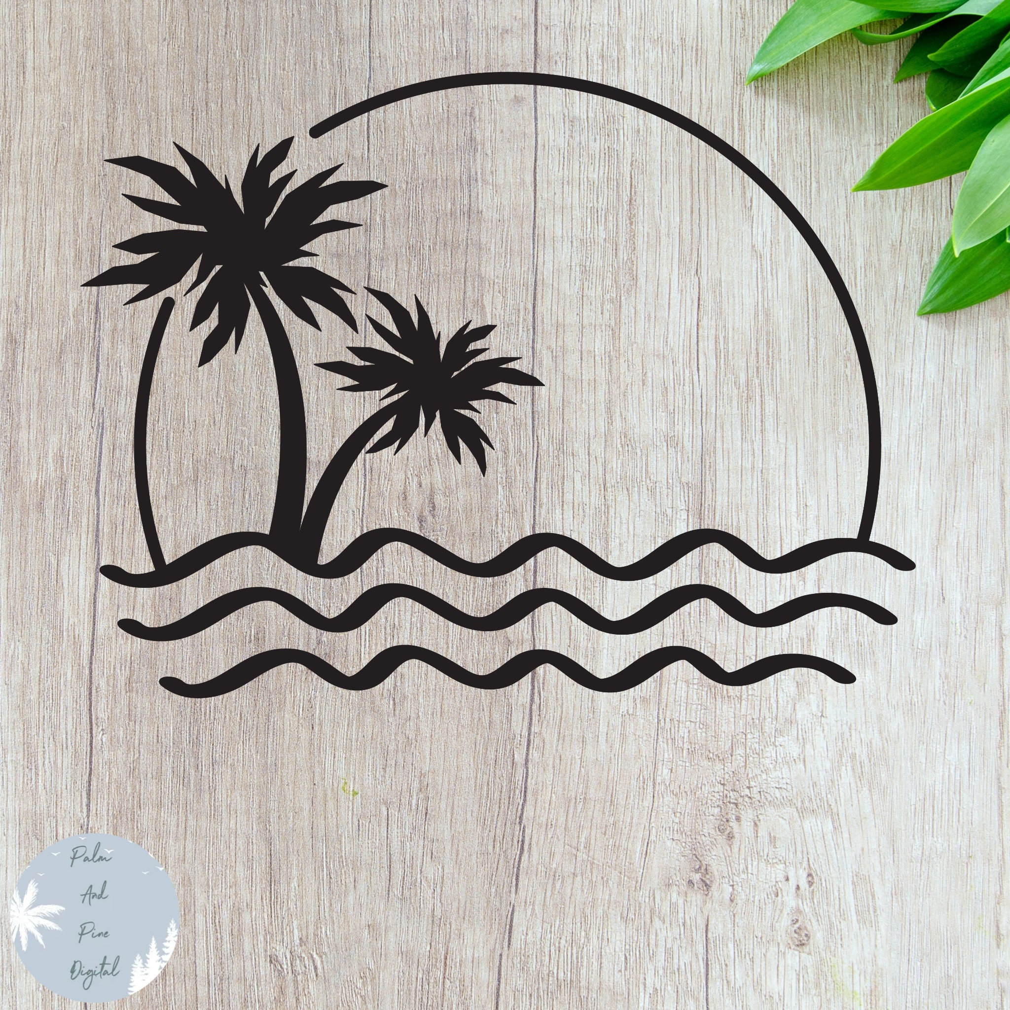 Palm Trees Wave Svg Palm Tree Svg Palm Tree Clipart - Etsy