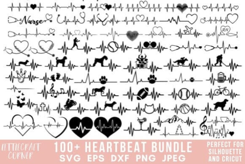 Stethoscope Svg EKG Bundle 140 Sublimation and Embroidery Etsy