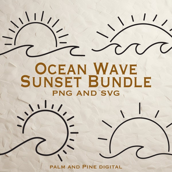 Wave svg Bundle - Beach svg - Sunrise svg - Waves svg - Sun and Wave svg - Sunset svg - Ocean Wave svg - Sunshine Svg - Summer svg