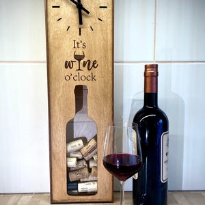 Digital Laser Cut File wine cork box / Clock (PDF, SVG, DXF, Ai)