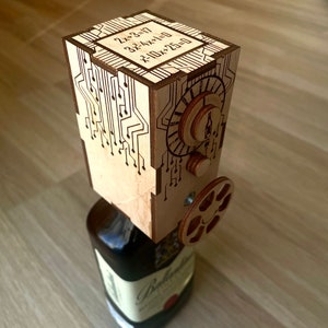 Digitale Laserschnitt-Datei Holzflasche sicher (PDF, SVG, DXF, Ai, lbrn-Datei)