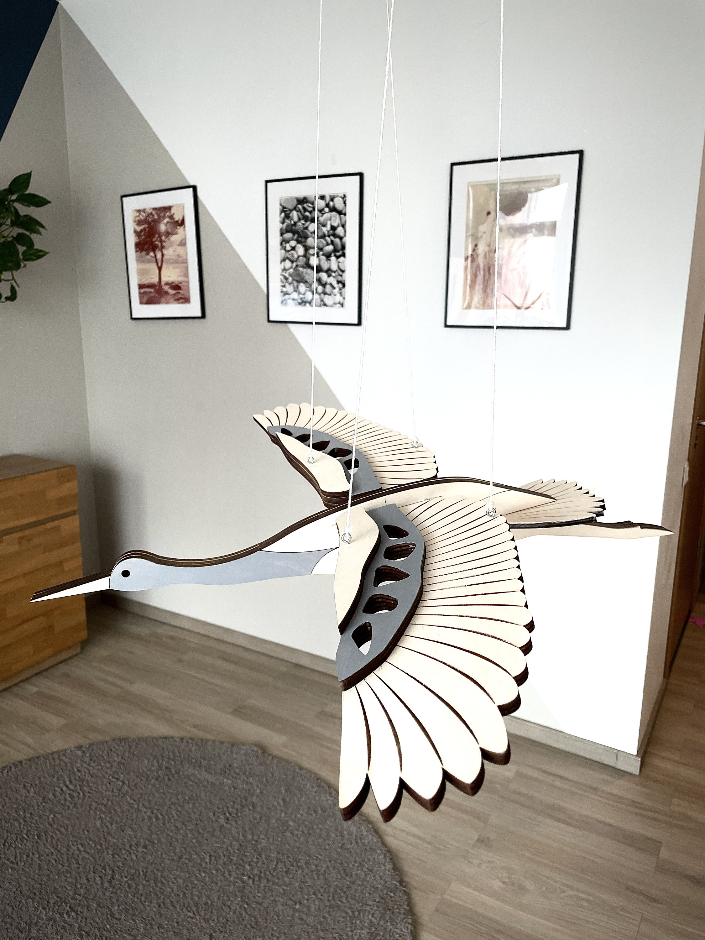Digital Laser Cut File Wooden Flying Bird (PDF, SVG, DXF, Al, Lbrn