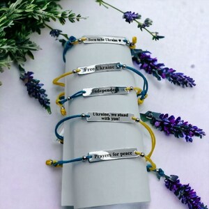 Silberarmband, Freundschaftsarmband. Blau gelb, Ukraine Armband