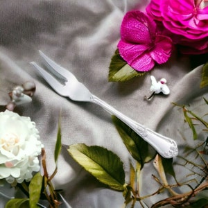 Silver fork,  silver wedding fork, silver plated fork, personalized wedding fork, lemon fork, 11cm (4.3in).