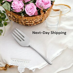 Silver fork, silver wedding fork, silver plated fork, personalized wedding fork, silver serving fish fork Swedish design 24cm (9.6&quot;)
