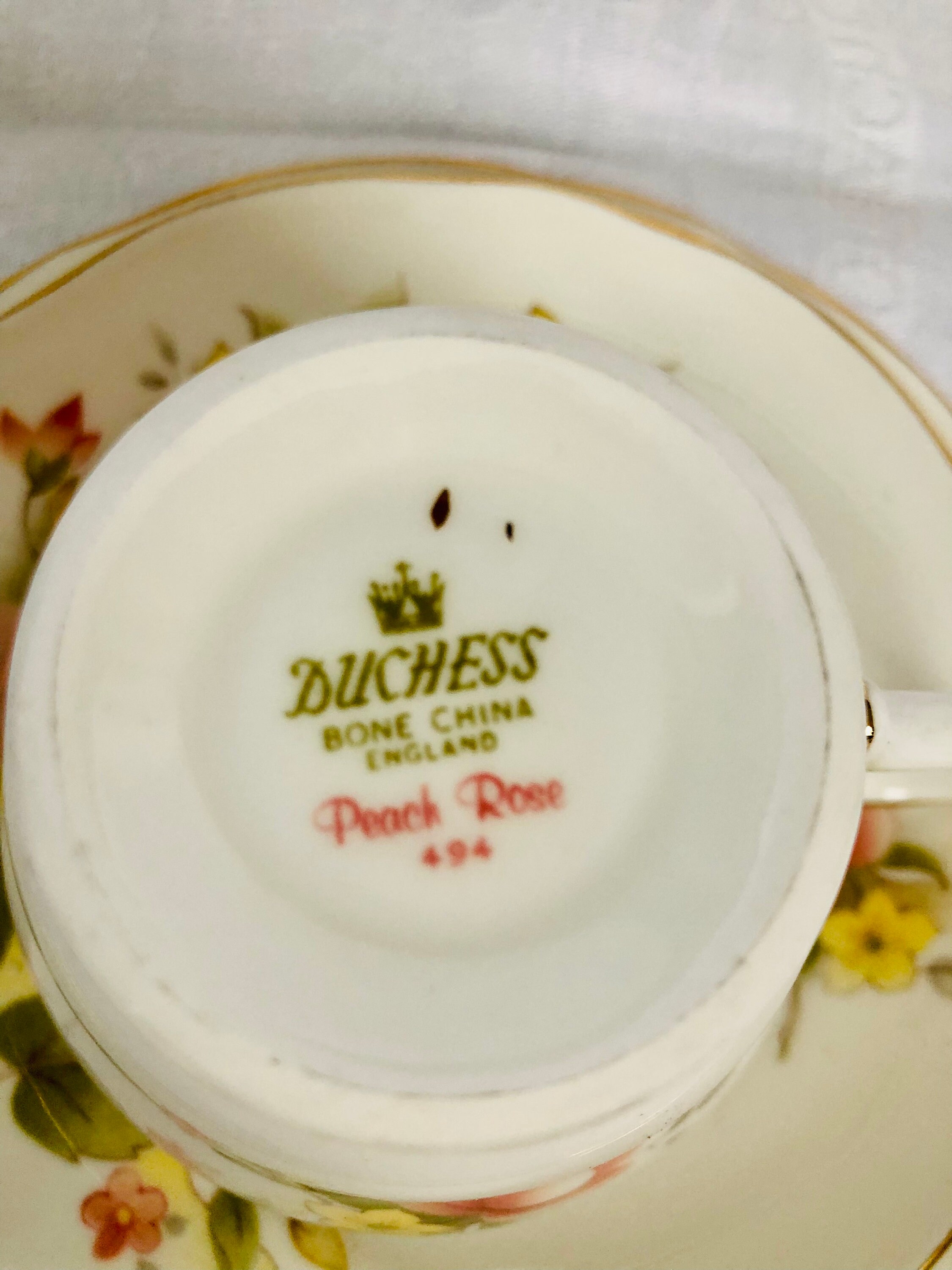 Dinnerware Sets Vintage Duchess “Peach Rose” fine bone china Home