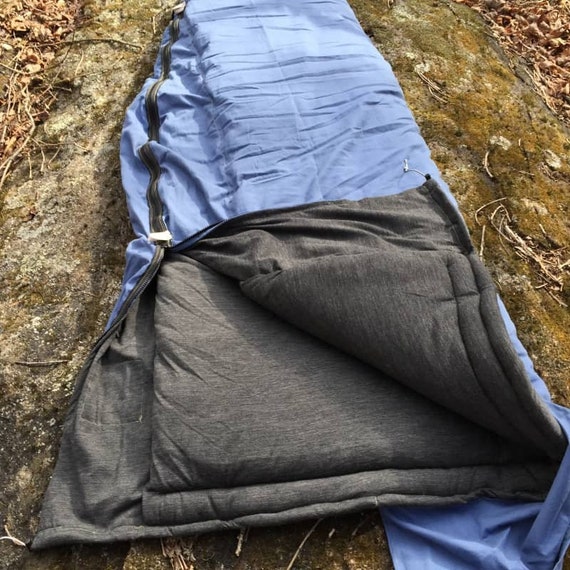 Organic Merino Wool Sleeping Bag Non-toxic for Hiking - Etsy