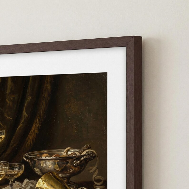 Pintura a óleo Torre de Champanhe | Decoração Intimista de Ano Novo ...