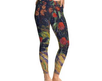 Designer JOYFUL VAN GOGH Famous Art Stretchy Leggings