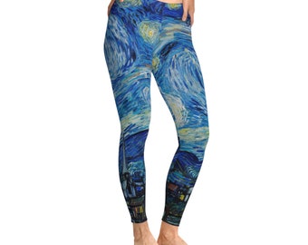 Designer VAN GOGH Famous Art JOYFUL Stretchy Leggings