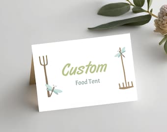 Traktor Food Tents / Digitale Downloads / Lebensmitteletiketten / Tischkarte / Geburtstag / Traktor starten / Kleiner Bauer / Bauernhof Tiere