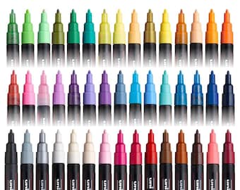 Posca PC-3M Acrylic Markers 0.9-1.3mm Uni-Ball Acrylic Pens Assorted Colors Water-Based Paint Markers for Any Surface