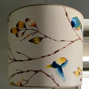 Birds and flowers lampshade