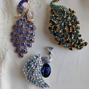 Peacock Brooch - Etsy
