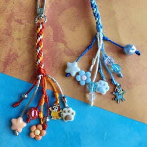 Blue Heeler "Woven Keychain" [Woven Handmade Keychain Inspired by Blue Heeler Dogs Cartoon | 1pc, 2 Styles to Choose From]