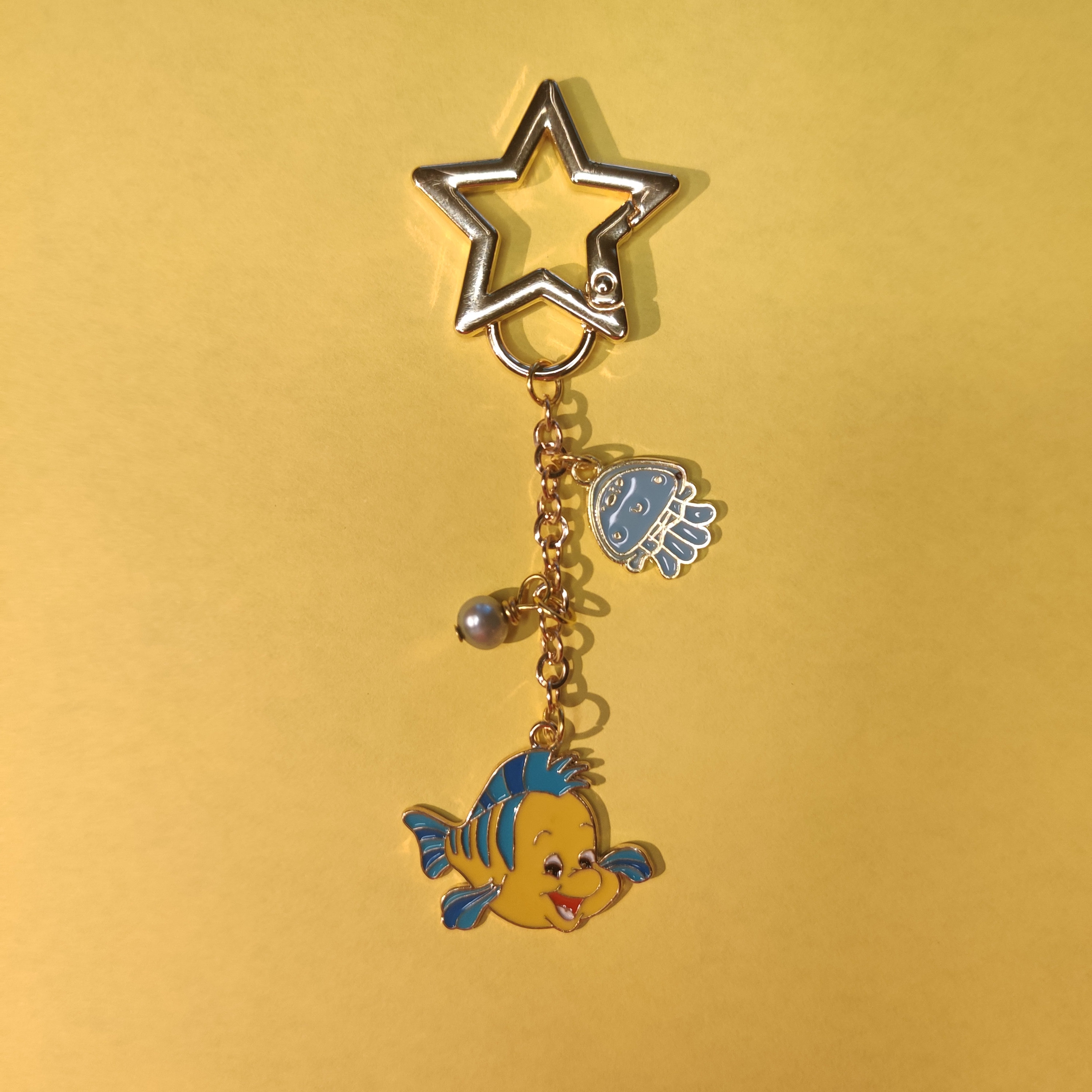 Mermaid and Fish Keychains Rebellious Mermaid Keychain Loyal Flounder ...