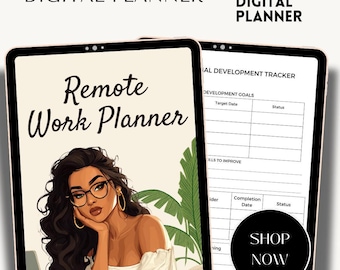 Remote Work Planner: Editable Canva Template with PLR/MRR (US Letter, Digital Download)