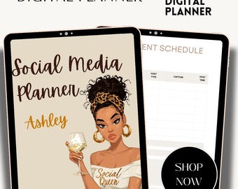 Canva Social Media Planner: A4/US Letter, PLR/MRR (Digital Download)