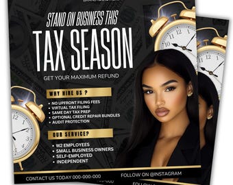 Tax Flyer | Stand On Business | Tax Season  | Taxes | Instant Download | Tax Season Flyer | Tax Professional | Tax Business | Tax Template