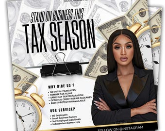Tax Flyer | Stand On Business | Tax Season  | Taxes | Instant Download | Tax Season Flyer | Tax Professional | Tax Business | Tax Template