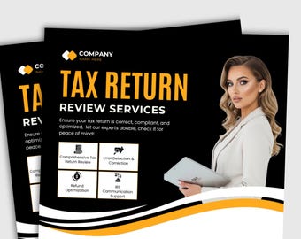 Tax Prep Flyer | Editable Tax Flyer | Tax Season Flyer | Taxes | Instant Download | Tax Professional | Tax Business | Tax Template