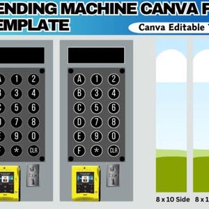 Vending Machine Canva Template: Editable DIY Design (Digital Download)