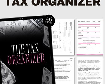 Tax Organizer Template | 42-Page Small Business Tax Binder | Instant Download, Tax Seasong, Tax Time