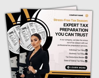 Tax Flyer | Editable Tax Flyer | Tax Season Flyer | Taxes | Instant Download | Tax Professional | Tax Business | Tax Template
