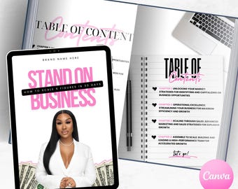 Stand on Business PLR Ebook: Editable Canva Template for Entrepreneurs