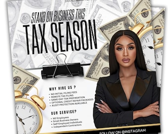 Tax Flyer | Stand On Business | Tax Season  | Taxes | Instant Download | Tax Season Flyer | Tax Professional | Tax Business | Tax Template