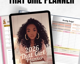2026 That Girl Planner: Wellness & Lifestyle Canva Template (8.5x11" US Letter, Instant Download)