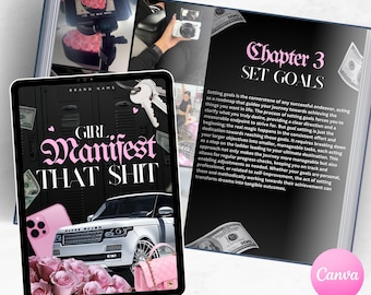 Manifestation & Goal Workbook PLR: Editable Self-Help eBook (Digital Download)