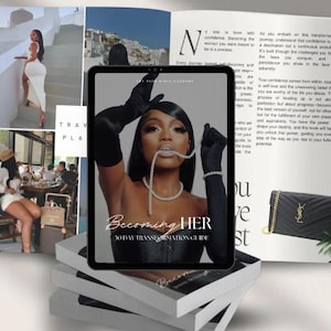 Becoming Her eBook and Planner | Self-Help Manifestation| Level Up Guide | Personal Growth | Feminine Planner, Budgeting, Self Care
