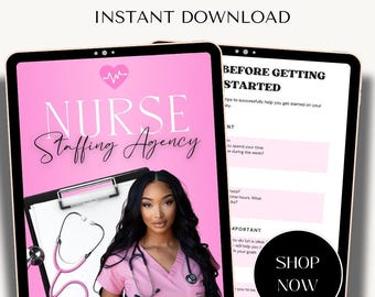 Nurse Staffing Agency Canva Template: 58-Page PLR Guide (Instant Download)