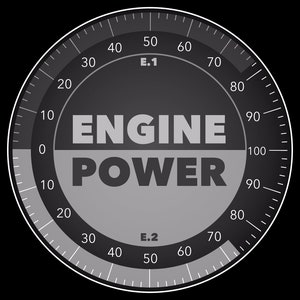 HUD UI Animierte Element Motorleistung 4K