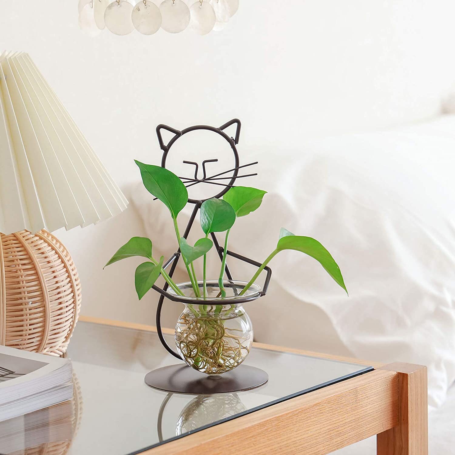 Desktop Glass Planter Vase Holder Modern Creative Cat Plant Etsy