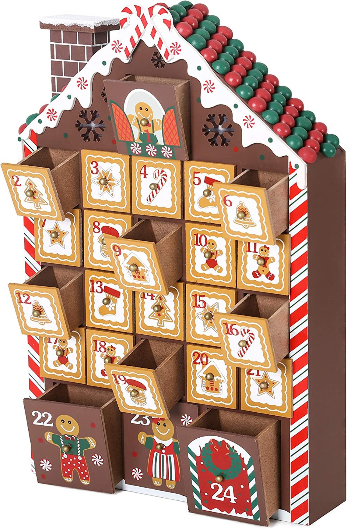 Reusable Wooden Advent Calendar to Fill Gingerbread House Etsy