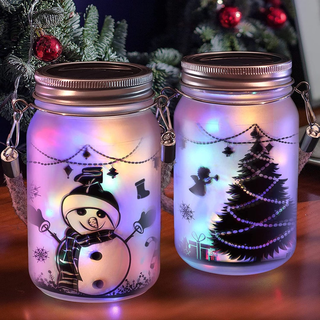 2 Pack Solar Lantern Fairy Lights Outdoor Hanging Fairy Etsy
