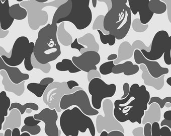 bape camo black and white