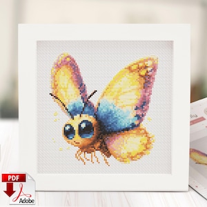 Schmetterling Kreuzstichmuster: Easy Insect Embroidery