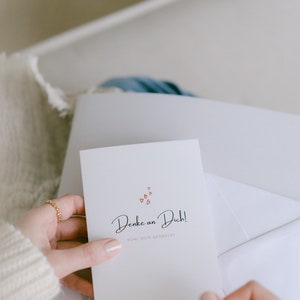 Denke an dich Karte / Fühl dich gedrückt Karte / A6 / Klappkarte / Postkarte / Mutmacher Geschenk / Trostkarte / schwere Zeiten