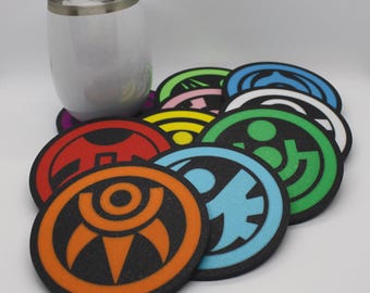Phantasy Star Section ID Coasters (Complete set of 10)