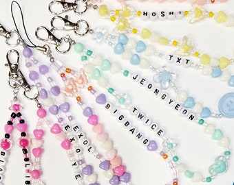 Handmade Custom Phone Charm - Pastel Candy Aesthetic - Pretty Phone Straps - Customizable for Kpop Fans (FREEBIES INCLUDED!!)